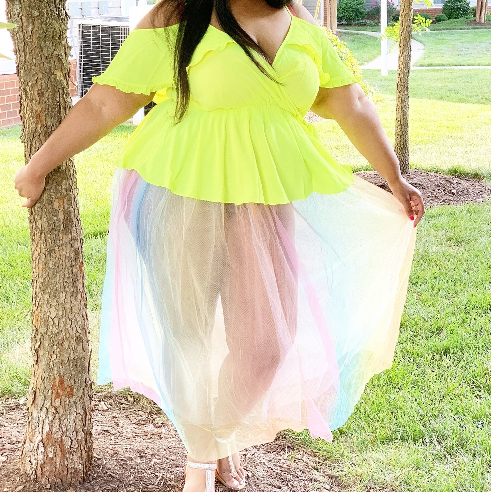 Rainbow Tulle Skirt